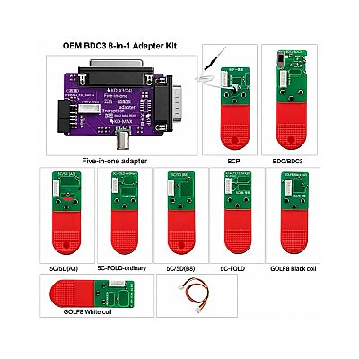 8-In-One Adapter Kit For VAG MQB49 5C 5D And For BMW BDC3 BCP For Keydiy KD-X4/ KD-MAX/ VVDI Key Tool Plus/ VVDI2 - China