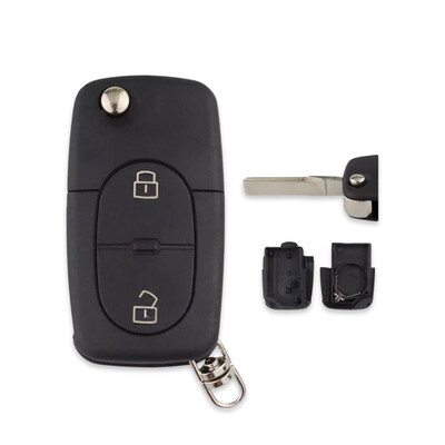 Audi 2Btn Flip Key Shell for 2032 Battery - Audi