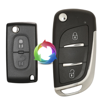 Citroen 2Btn Modified Flip Key Shell (No Battery Holder) - Citroen