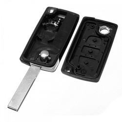 Citroen 3Btn Key Shell (With Battery Holder) - 2