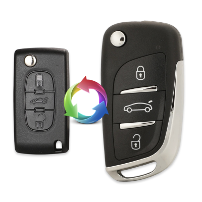 Citroen 3Btn Modified Flip Key Shell (No Battery Holder) - Citroen