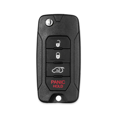Jeep Renegade Compass 3+1Btn Flip Remote Key Shell - Chrysler/Jeep
