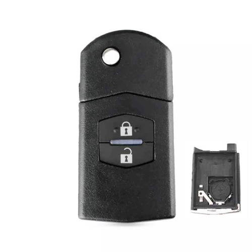 Mazda 2Btn Flip Key Shell Battery Holder Type 2 - 1