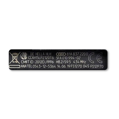 OEM Audi Q2 Keyless Flip Key MQB 434MHz 81A837220D - 3