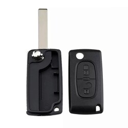 Peugeot 2Btn Flip Key Shell (No Battery Holder) - 2