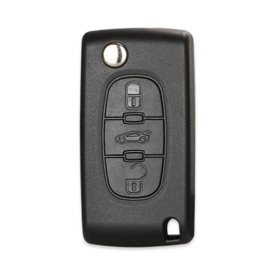 Peugeot 3Btn Flip key shell (No battery holder) - Peugeot