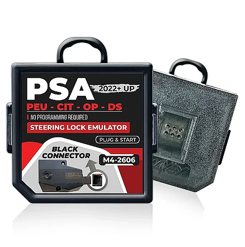 PSA Peugeot Citroen Opel 2022 and Up Steering Lock Emulator Simulator (Black Connector) - 1