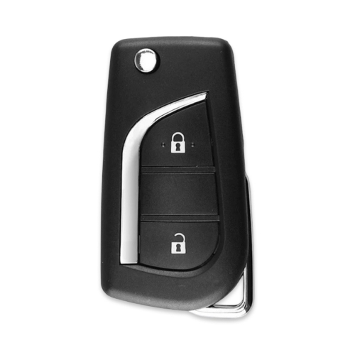 Toyota Yaris Aygo 2Btn Flip Key Shell 2018+ 2032 battery - 1