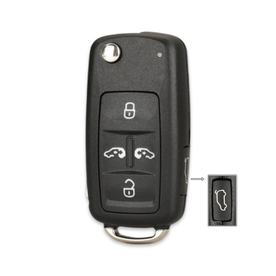 Volkswagen Caravelle Multivan 4+1 Btn UDS Key 434MHz 7N0837202 - Volkswagen