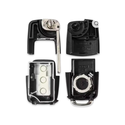 VW Golf Jetta Caddy 3Btn Flip Key Shell - 2