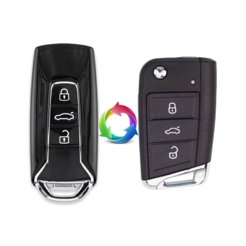 VW MQB Keyless 3Btn Modified Key Shell - 1