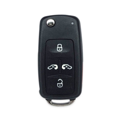 VW Multivan Sharan UDS 4Btn Flip Remote Key Shell - Volkswagen