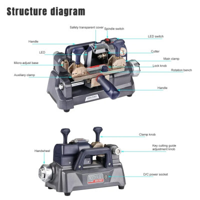 Xhorse Dolphin XP-008 Key Cutting Machine for Special Bit, Double Bit Keys - 2