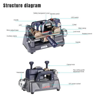 Xhorse Dolphin XP-008 Key Cutting Machine for Special Bit, Double Bit Keys - 2